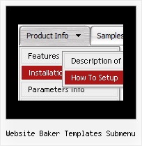 Website Baker Templates Submenu Create Flyout Menus