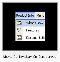 Where Is Menubar On Comicpress Drop Down Buttons