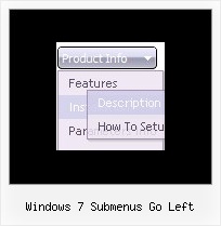 Windows 7 Submenus Go Left Website Menu Style Example