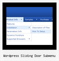 Wordpress Sliding Door Submenu Layers