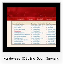Wordpress Sliding Door Submenu Pop Up Menu Html