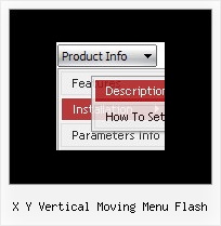 X Y Vertical Moving Menu Flash Menu Javascript Mouseover