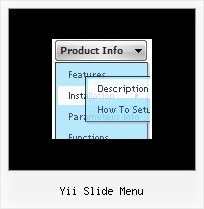 Yii Slide Menu Javascript Collapsing Layers
