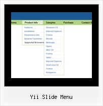 Yii Slide Menu Menu Web Site