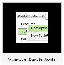 Yuimenubar Example Joomla Dynamic Menu Generator