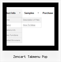 Zencart Tabmenu Pop Relative Position Drop Down Menus