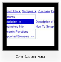 Zend Custom Menu Html Tab Javascript