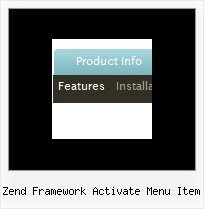Zend Framework Activate Menu Item Web Pull Down Menue