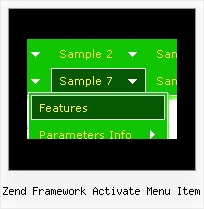Zend Framework Activate Menu Item Dropdown Menu Version