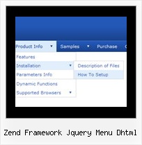 Zend Framework Jquery Menu Dhtml Html Menu Bar