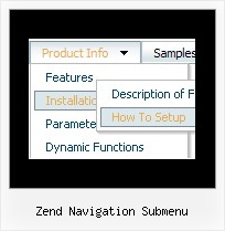 Zend Navigation Submenu Javascript Sub Menu