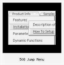 508 Jump Menu Mouse Over Drop Down Menu