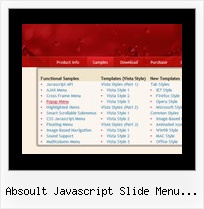 Absoult Javascript Slide Menu Tamplate Simple Rollover Drop Down Horizontal Menu