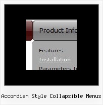 Accordian Style Collapsible Menus Javascript Horizontal Mouseover Menu