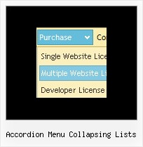Accordion Menu Collapsing Lists Html Codes For Drop Down Menu