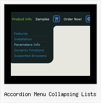 Accordion Menu Collapsing Lists Horizontal Drop Down Menus