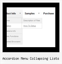 Accordion Menu Collapsing Lists Javascript Navbar Menu