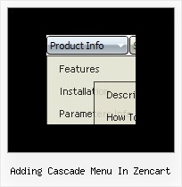 Adding Cascade Menu In Zencart Html Dropdown