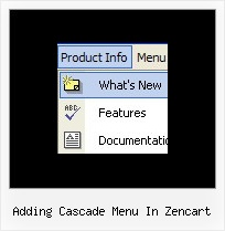 Adding Cascade Menu In Zencart Dhtml Javascript Tabs