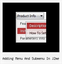 Adding Menu And Submenu In J2me Navigation Bar In Web