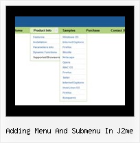 Adding Menu And Submenu In J2me Javascript Onmouseover Style
