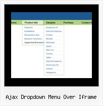 Ajax Dropdown Menu Over Iframe Html Examples Drop Down Menu