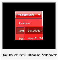 Ajax Hover Menu Disable Mouseover Creating Dropdown Menu