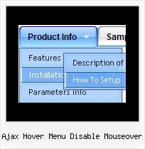 Ajax Hover Menu Disable Mouseover Menu Side Navigation