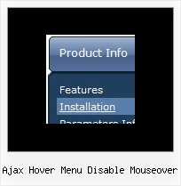 Ajax Hover Menu Disable Mouseover Fly Out Menus Example
