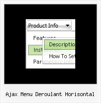 Ajax Menu Deroulant Horisontal Javascript Simple