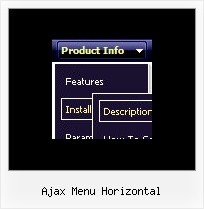 Ajax Menu Horizontal Navigation Menubar Vertical