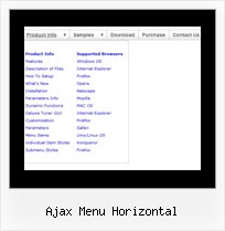 Ajax Menu Horizontal Hover