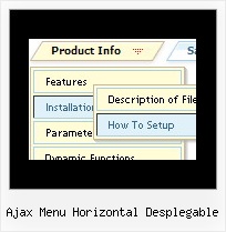 Ajax Menu Horizontal Desplegable Menu Dynamique Javascript