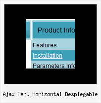 Ajax Menu Horizontal Desplegable Dhtml Navigation Sample Horizontal