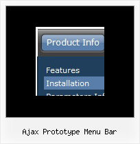 Ajax Prototype Menu Bar Horizontal Drop