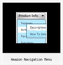 Amazon Navigation Menu Dynamic Drop Down Web