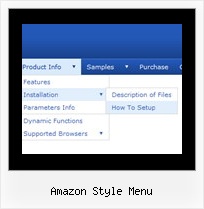 Amazon Style Menu Drop Menu For Links