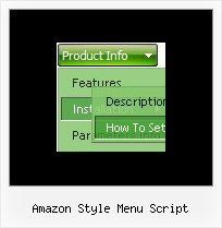 Amazon Style Menu Script Code Drop Down Menus