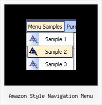 Amazon Style Navigation Menu States Drop Down Menu Script