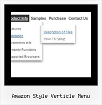 Amazon Style Verticle Menu Drop Down Navigation