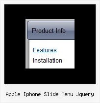Apple Iphone Slide Menu Jquery Web Design Navigation Bar