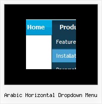 Arabic Horizontal Dropdown Menu Sample Web Page Fade