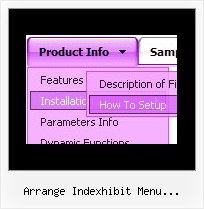 Arrange Indexhibit Menu Horizontally Expandable Javascript Menus Flyout