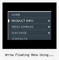 Arrow Floating Menu Using Javascript Menu Deroulant Sur