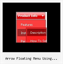 Arrow Floating Menu Using Javascript Menu Shell Script