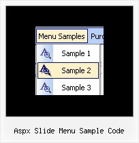Aspx Slide Menu Sample Code Site Navigation Bar