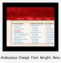 Atahualpa Change Font Weight Menu Javascript Onmouseover Drop Down