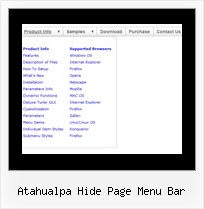 Atahualpa Hide Page Menu Bar Create Dhtml Menu