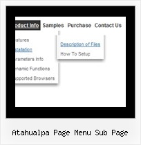 Atahualpa Page Menu Sub Page Horizontal Menu Tab Creation