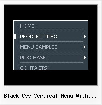Black Css Vertical Menu With Submenus Slide Down Menu Code